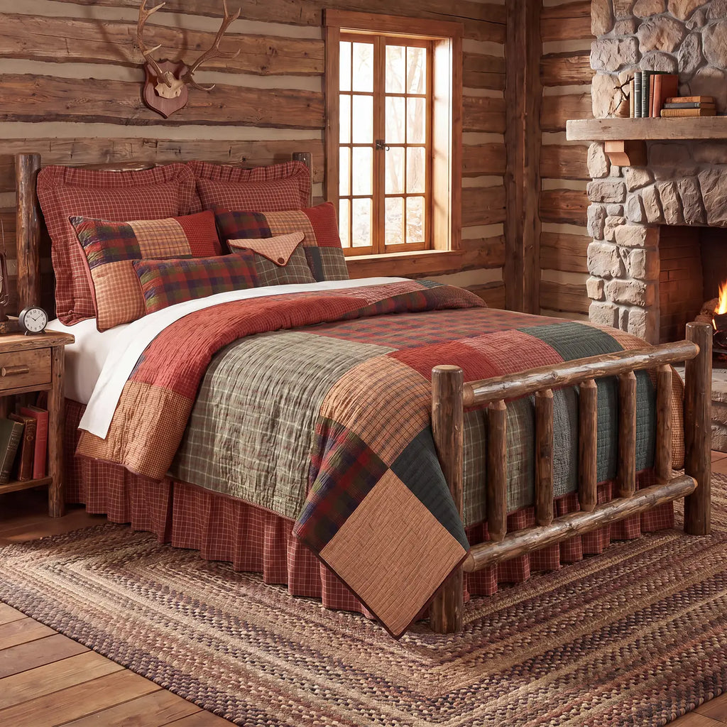 Campfire Square Patchwork Quilt