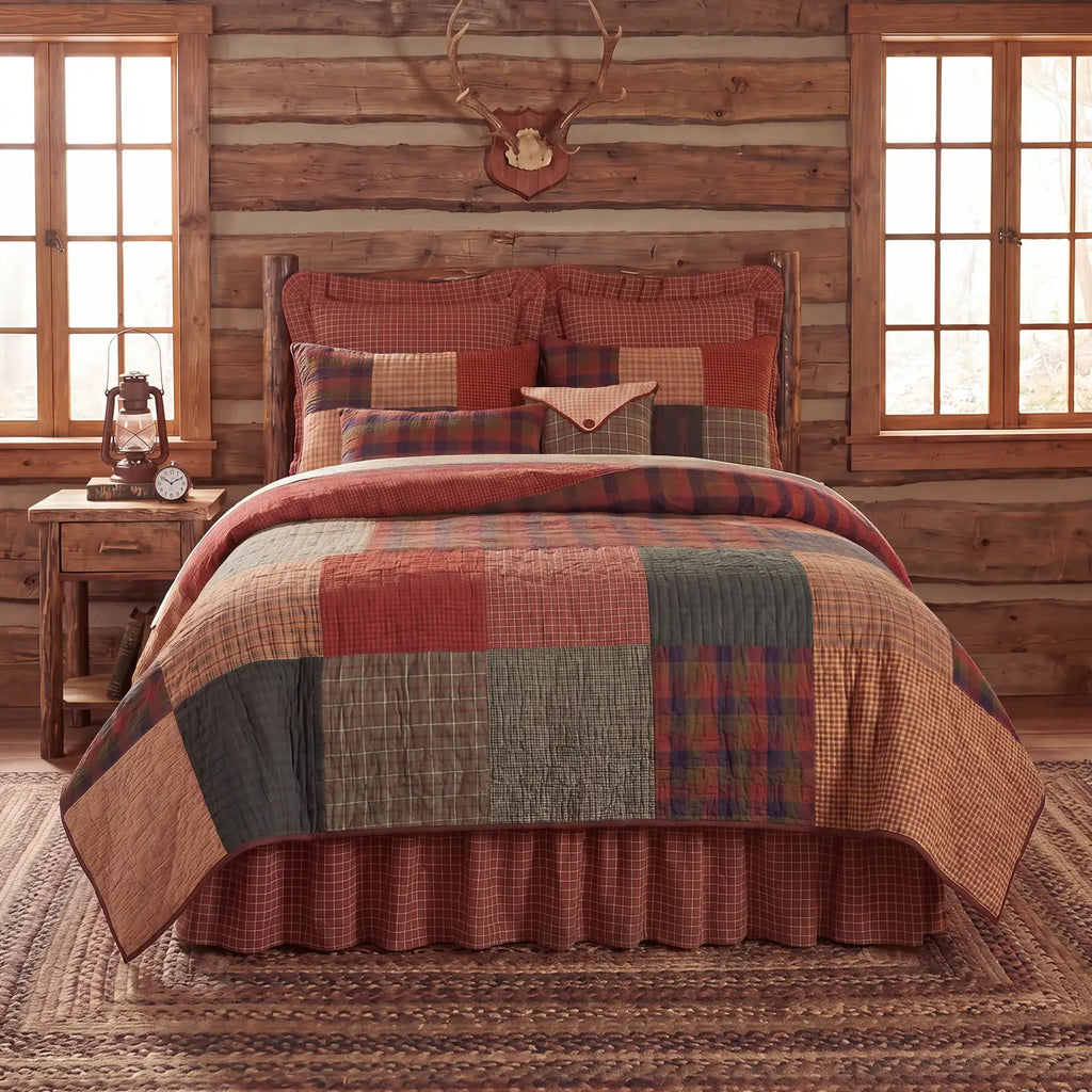 Campfire Square Patchwork Quilt