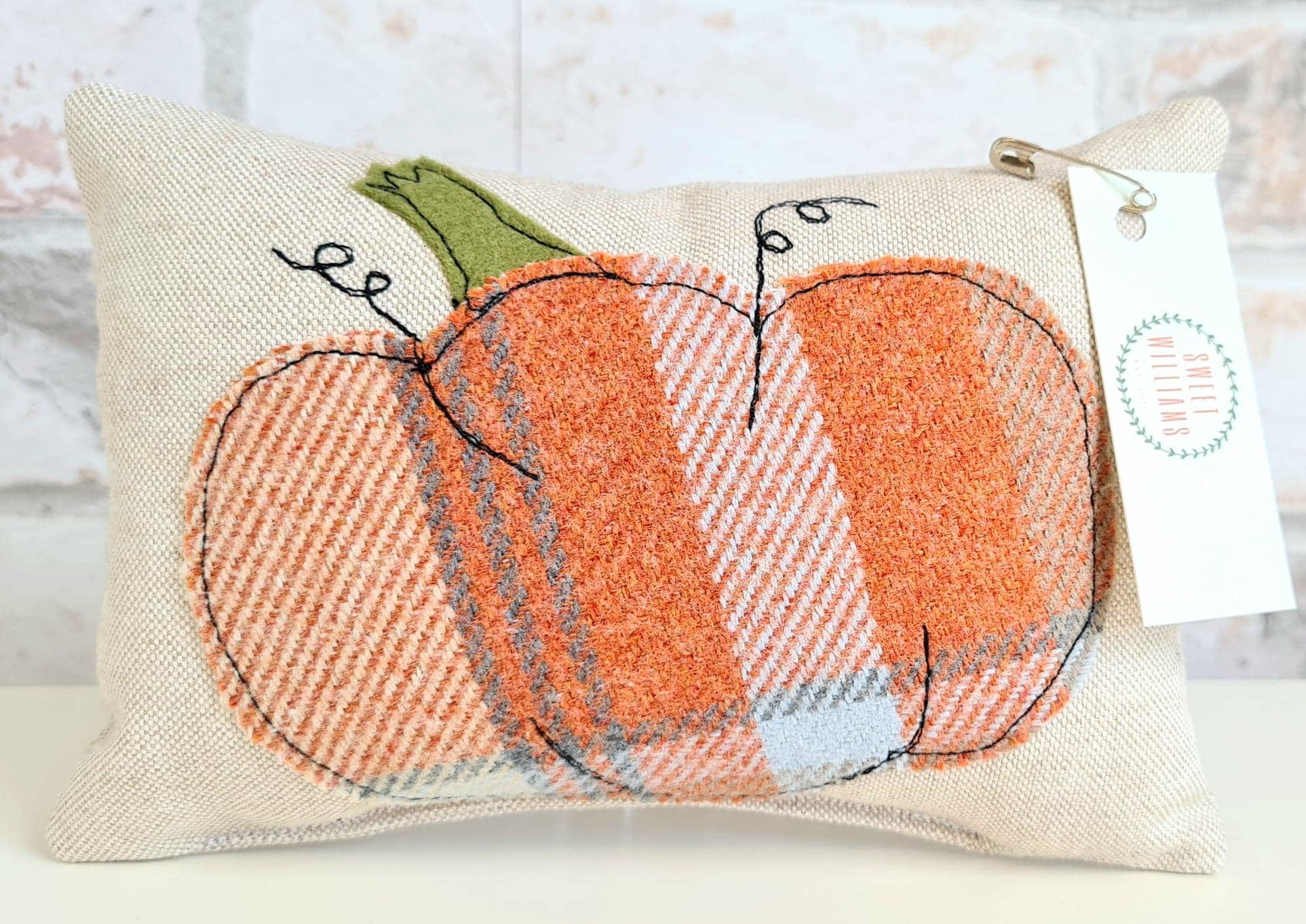 Miniature Autumn Pumpkin Cushion Olde Glory - Main Image