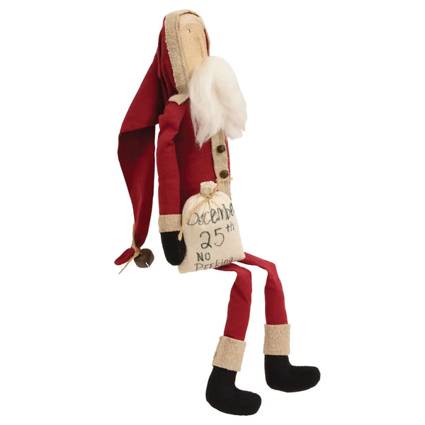 No Peeking Primitive Santa Doll