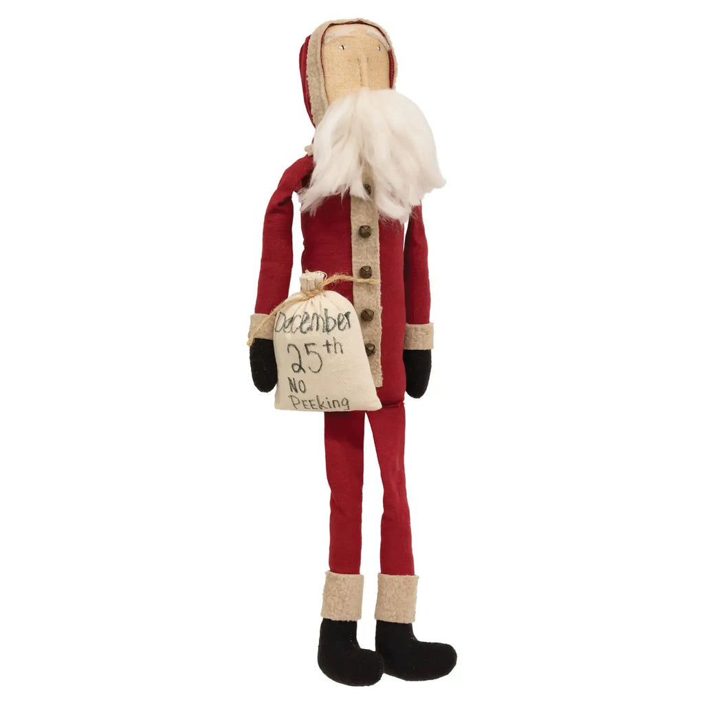 No Peeking Primitive Santa Doll