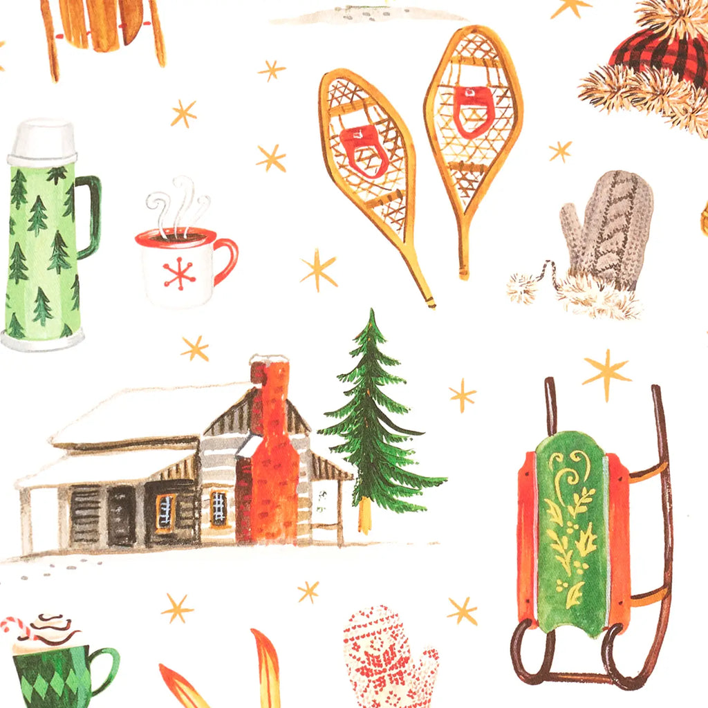 Sleds and Skis Tea Towel