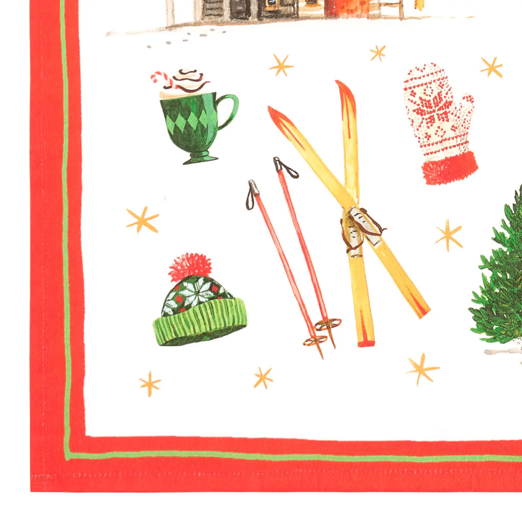 Sleds and Skis Tea Towel