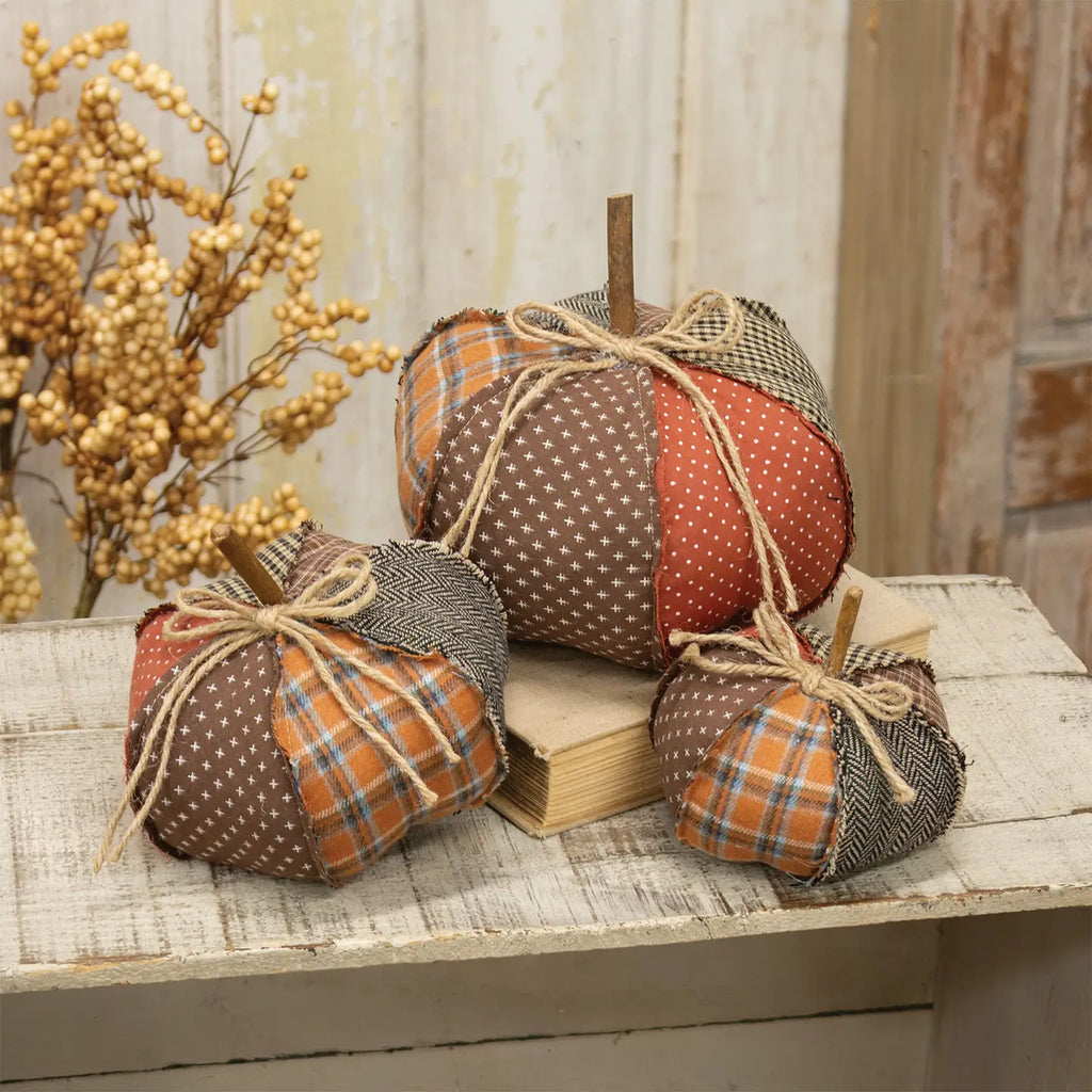 Stuffed Patchwork Pumpkin
