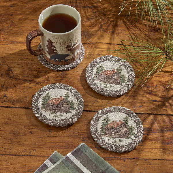 Cabin Braided Coasters Set of 4