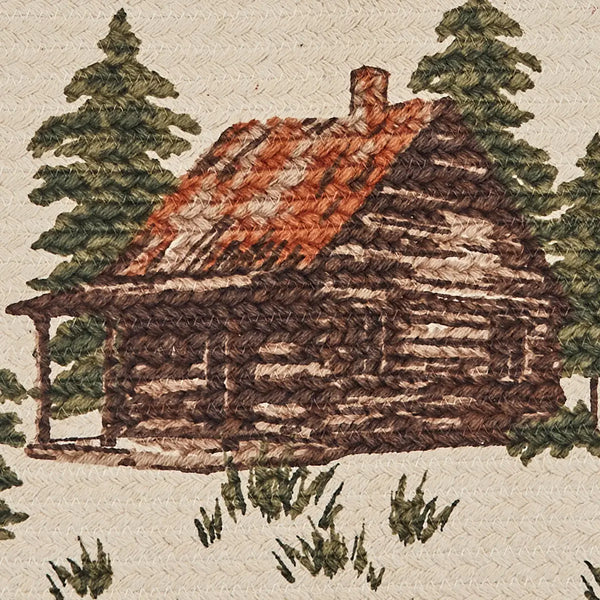 Cabin Braided Table Runner | Log Cabin Style Decor Quilts & Rugs - Olde ...