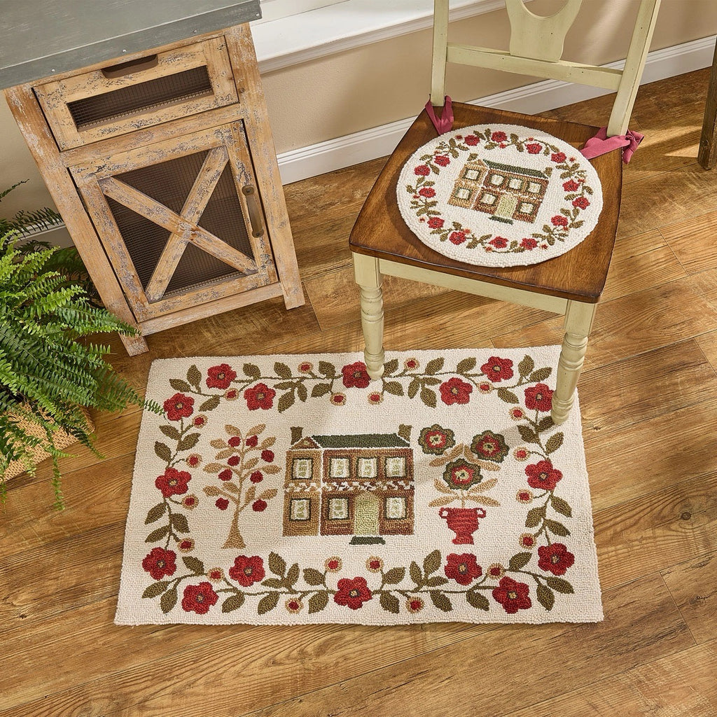 Cotswold Hooked Folk Art Rug