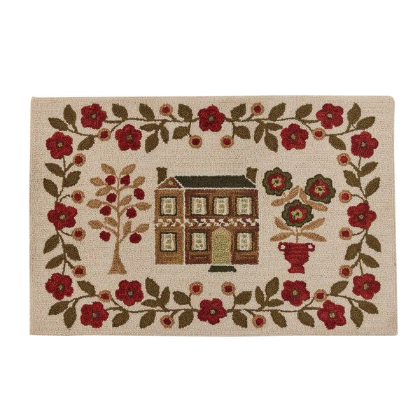 Cotswold Hooked Folk Art Rug
