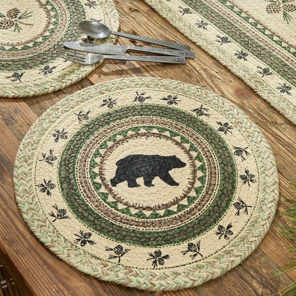Country Pines Bear Braided Placemat