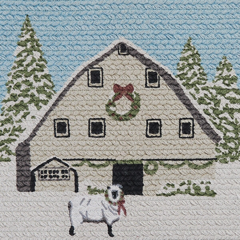 Christmas Barn Braided Table Runner