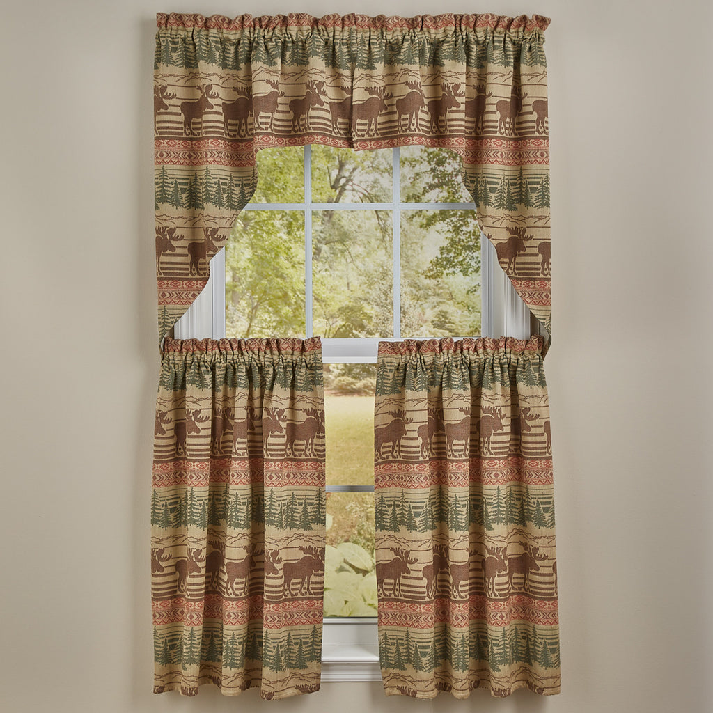 Moose Jacquard Window Swag