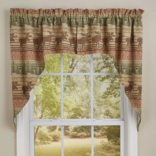 Moose Jacquard Window Swag