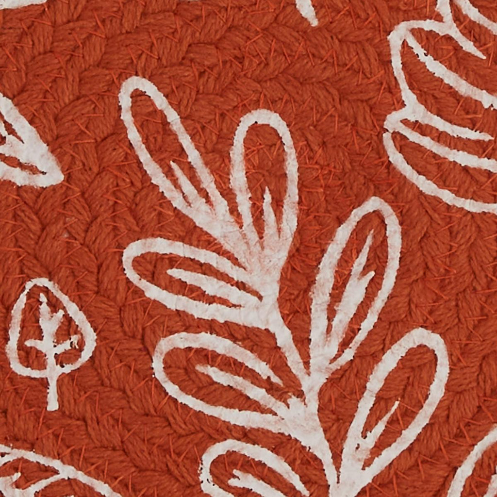 Sienna Leaf Braided Small Trivet Mat