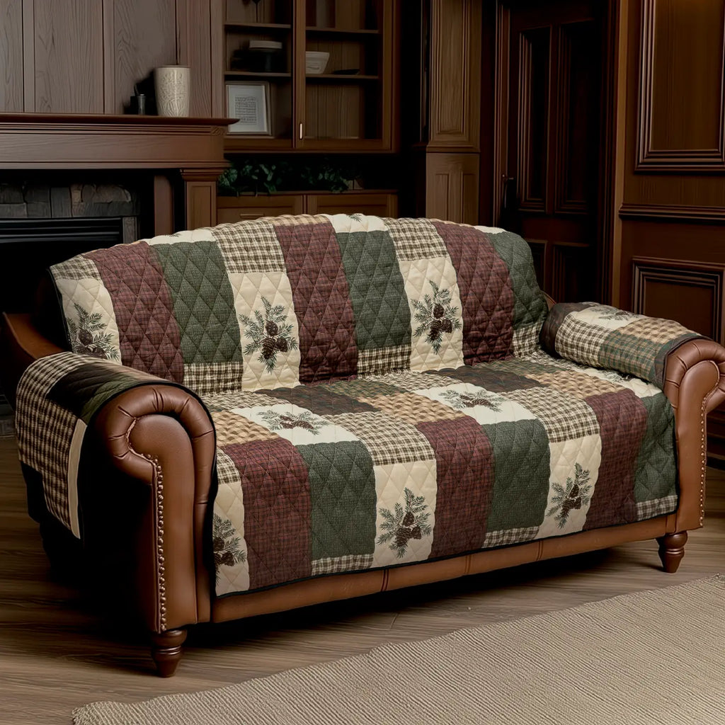 Pine Panels Loveseat Cover
