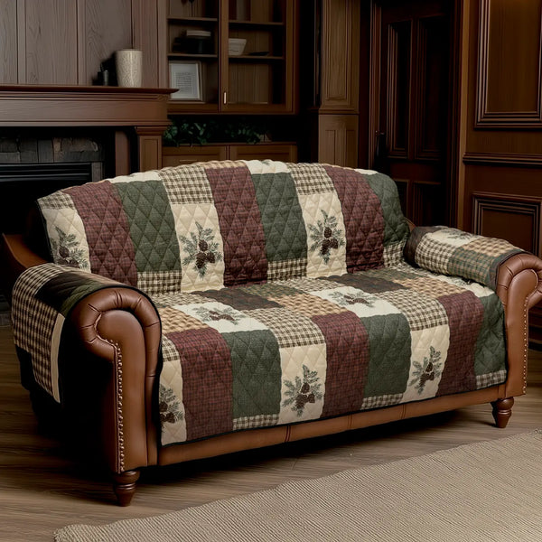 Pine Panels Loveseat Cover