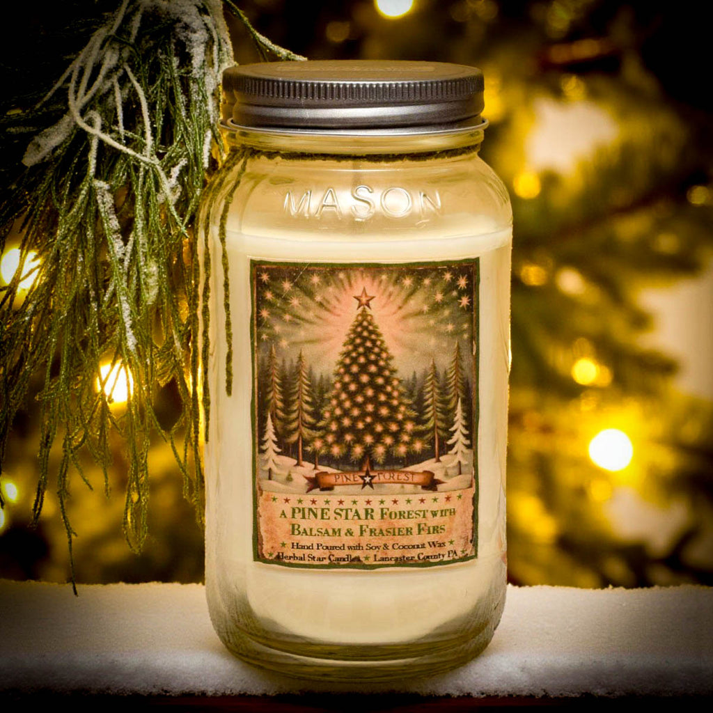 Pine Star Forest 24oz Soy Mason Jar Candle