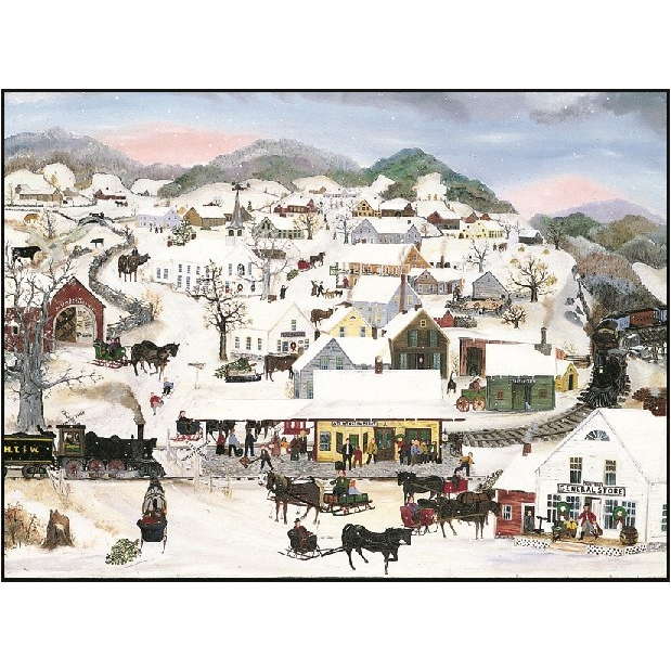 Will Moses Box of 24 Pinecone Christmas Card Collection