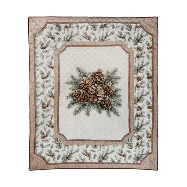 Pine Medallion Throw Quilt