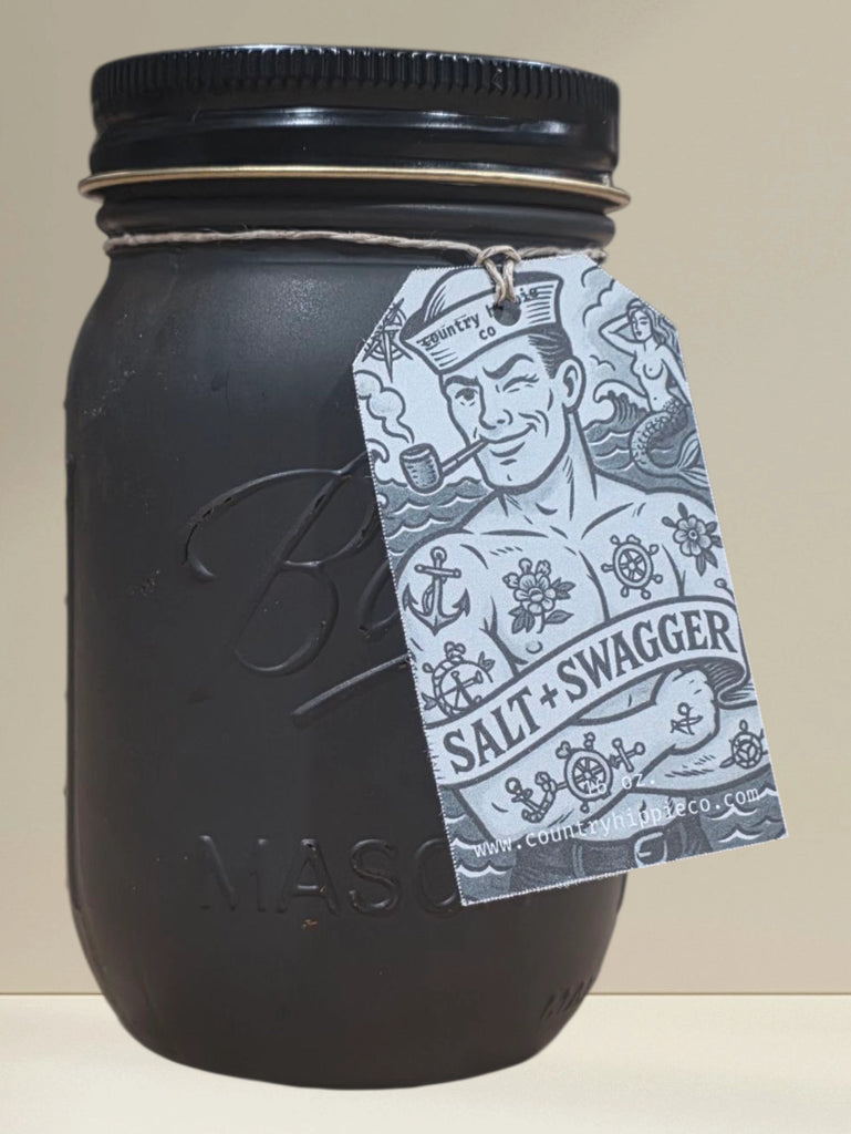 Salt and Swagger Farmhouse Mason Jar Candle