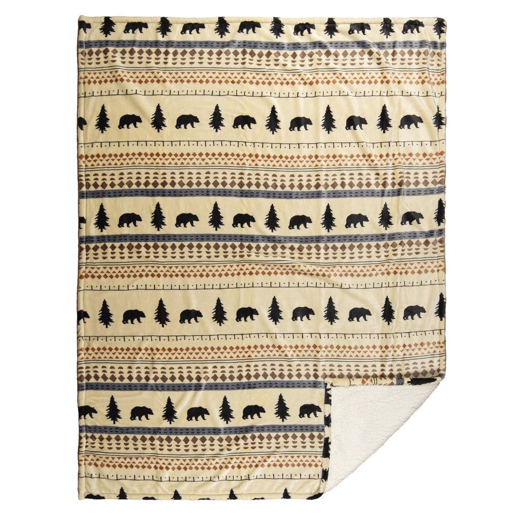 Scandinavian Bear Plush Throw