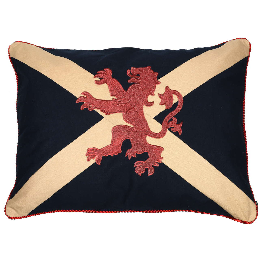 Scottish Flag Cushion with Lion Rampant