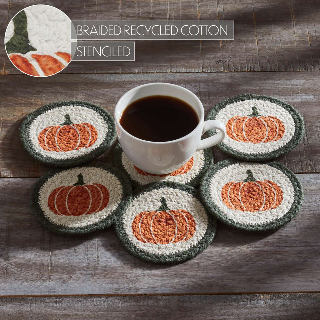 Set of 6 Pumpkin Bounty Coasters - Olde Glory