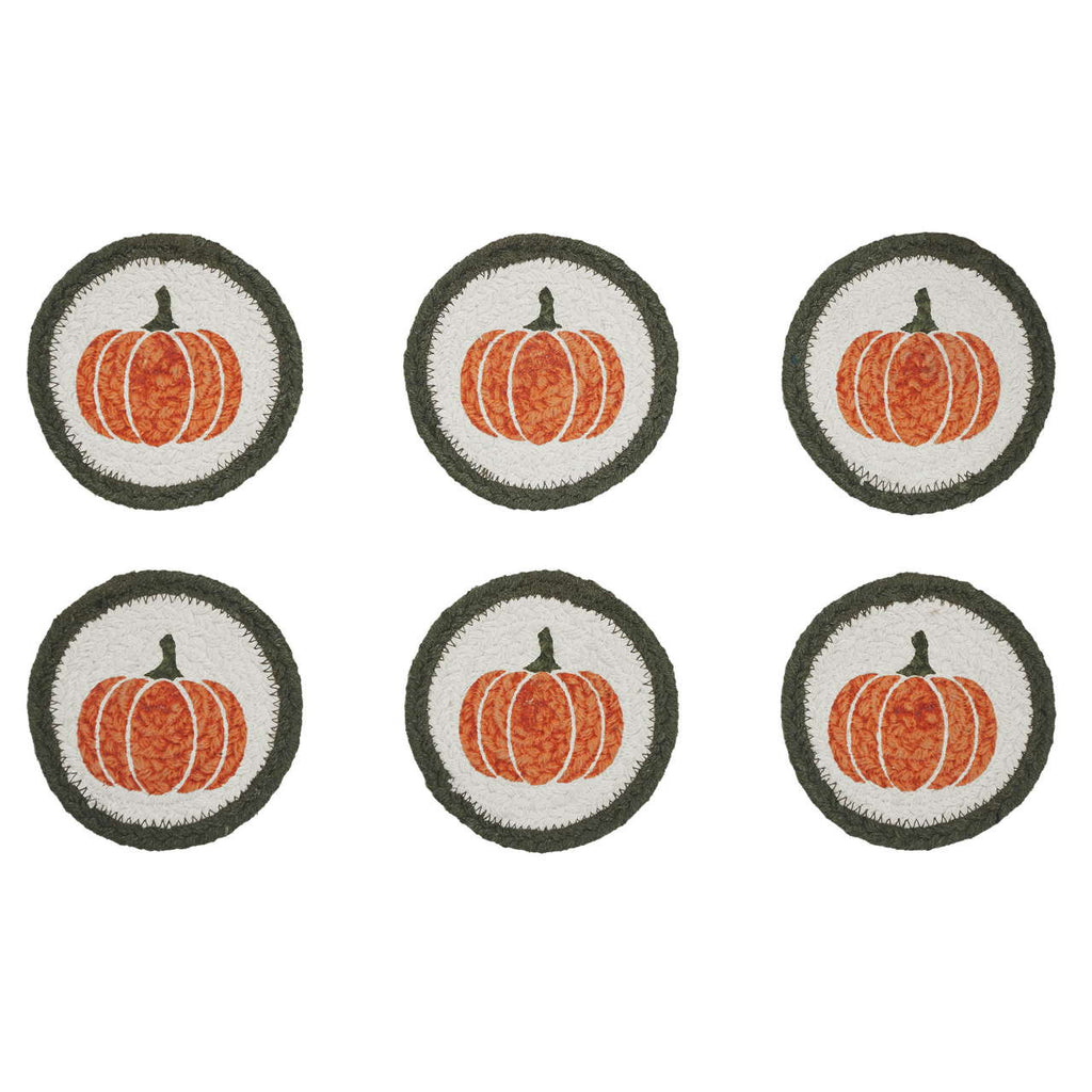 Set of 6 Pumpkin Bounty Coasters - Olde Glory