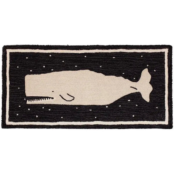 Starry Night Whale Hooked Rug - Olde Glory