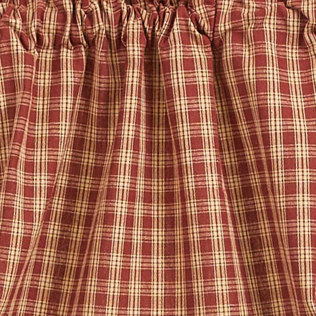 Sturbridge Plaid Lined Farmhouse Valance
