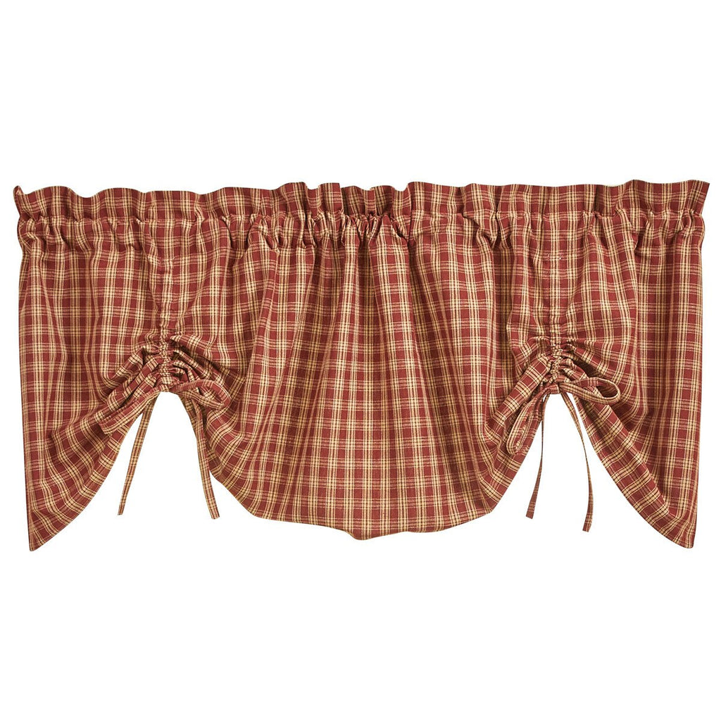 Sturbridge Plaid Lined Farmhouse Valance