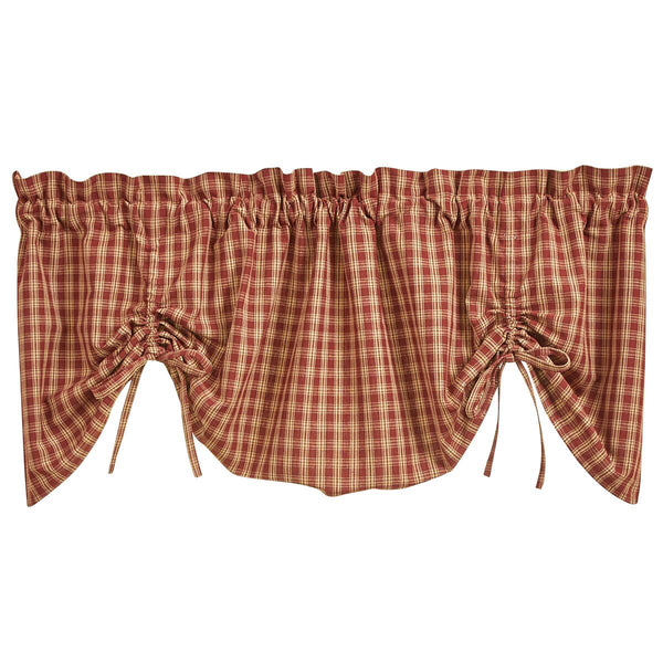 Sturbridge Plaid Lined Farmhouse Valance