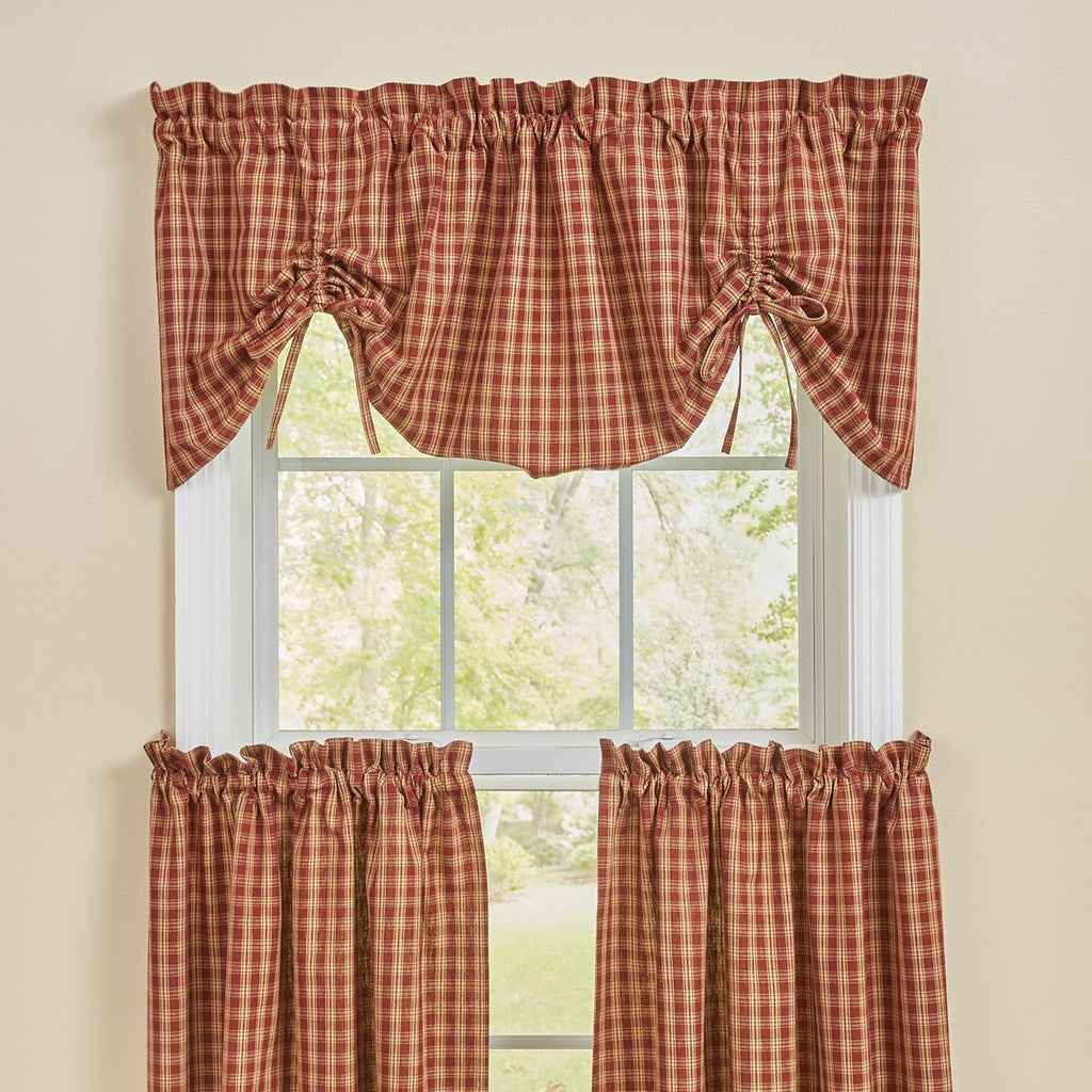 Sturbridge Plaid Lined Farmhouse Valance