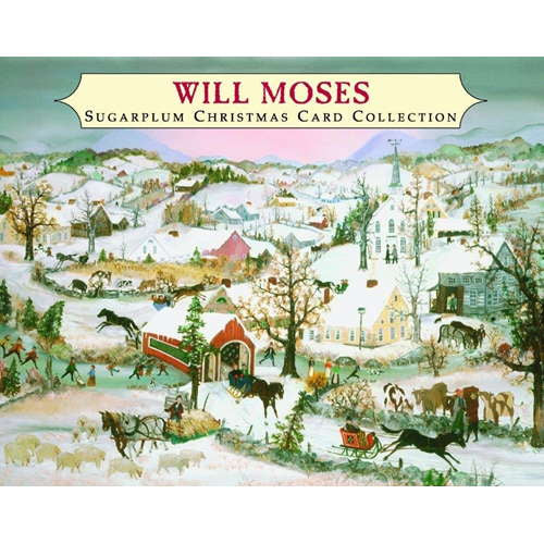 Will Moses Box of 24 Sugar Plum Christmas Card Collection