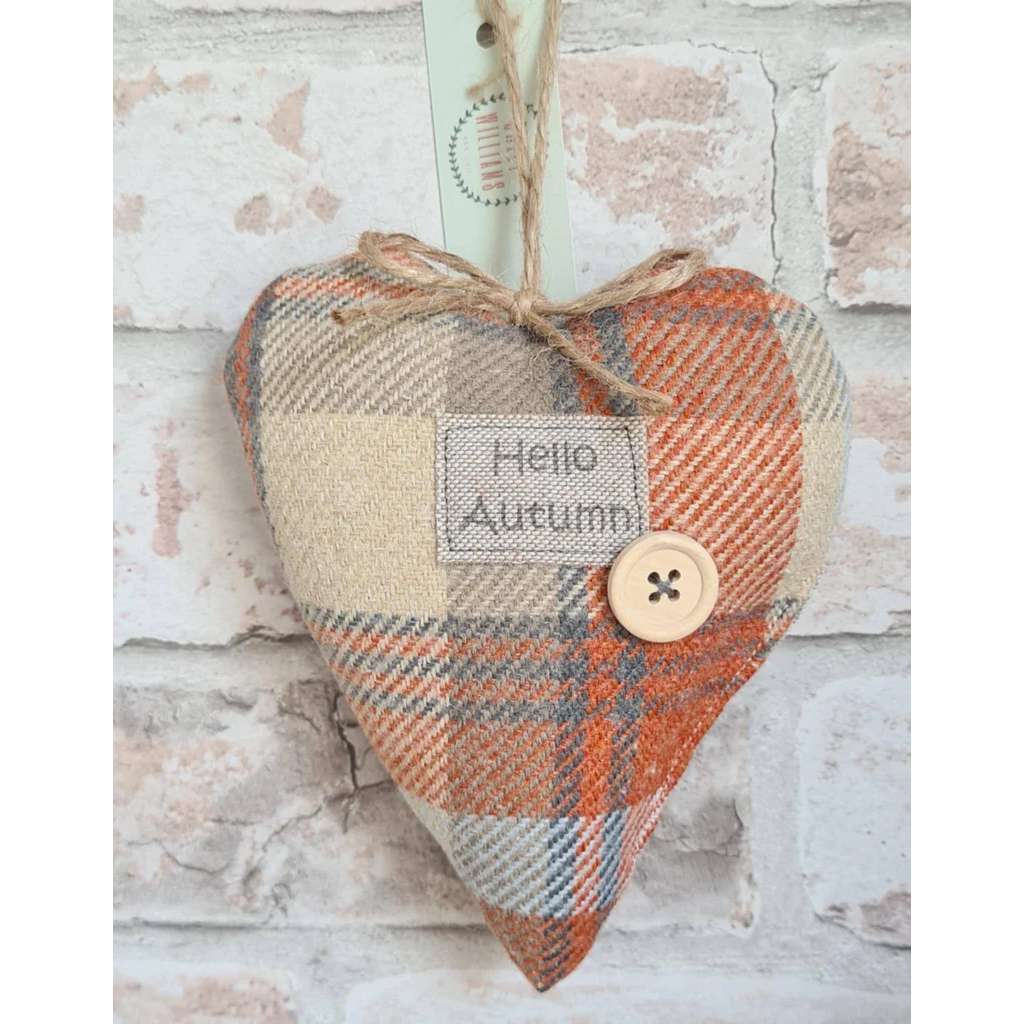 Fall Rustic Heart Hello Autumn Heart | New England Style Fall Decorations Candles Gifts ...