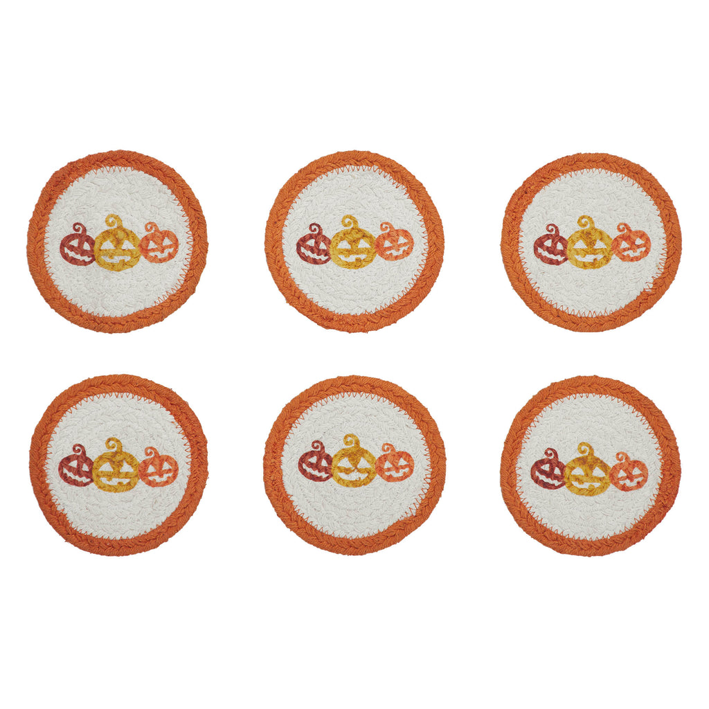 Set of 6 Country Rustic Halloween Coasters