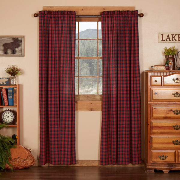 Cumberland Log Cabin Style Lined Curtain Panels