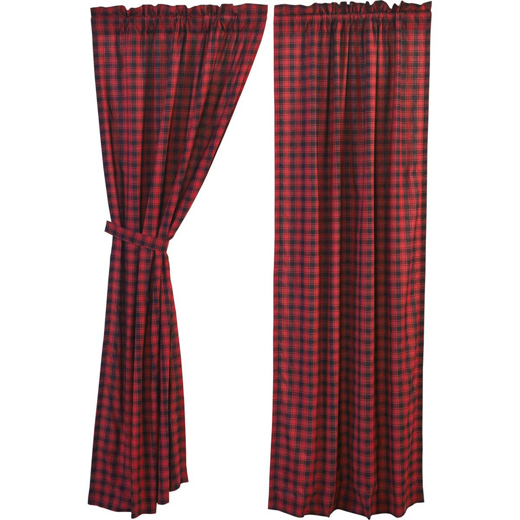 Cumberland Log Cabin Style Lined Curtain Panels