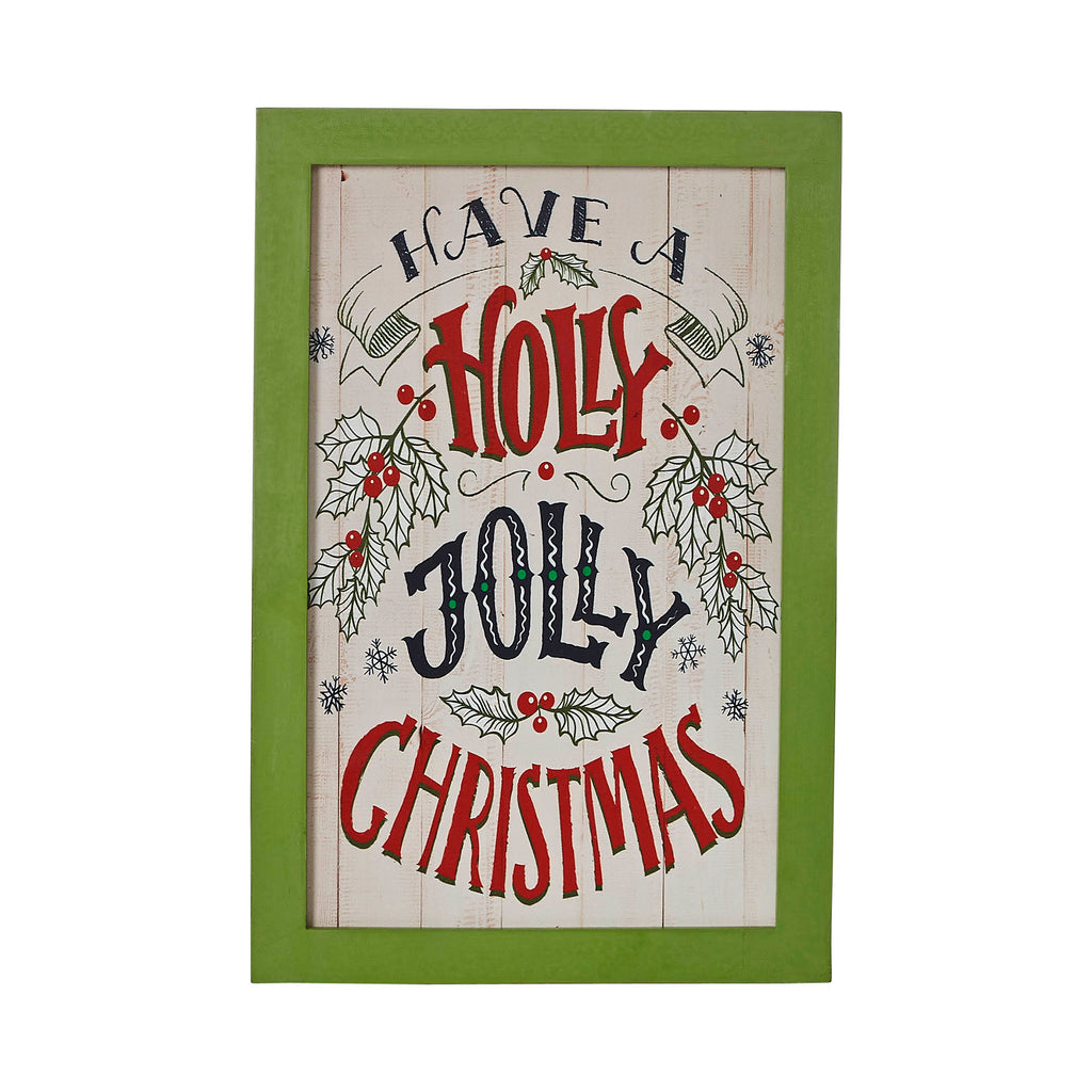 Holly Jolly Christmas Frame Sign