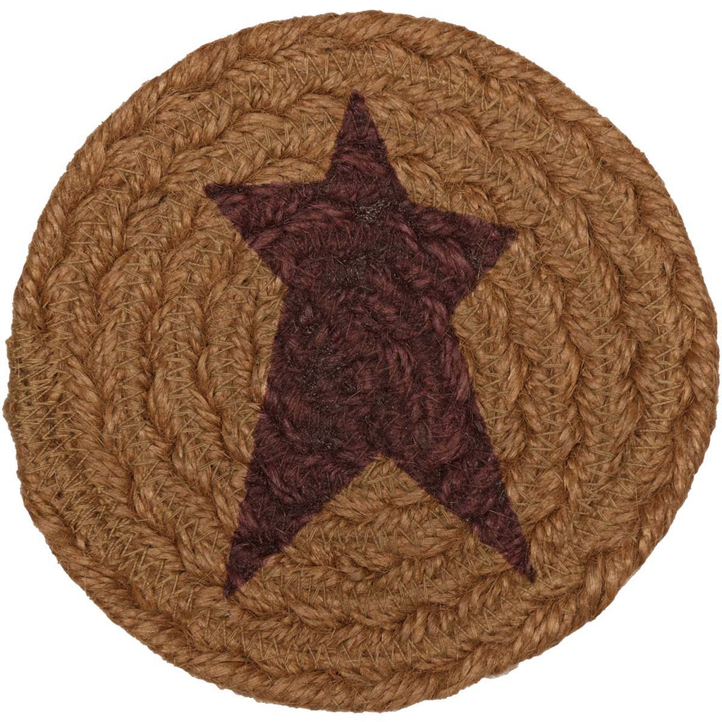 Set of 6 Heritage Farms Jute Star Coasters