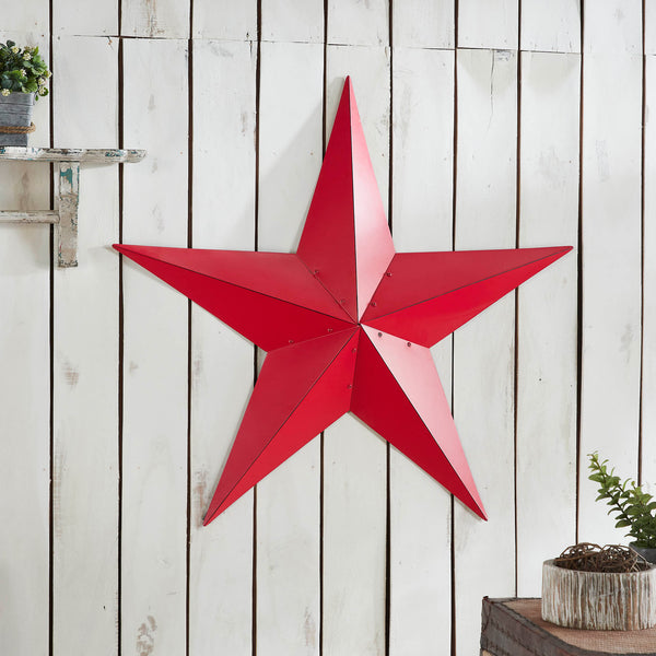 XL Red 36" Metal Barn Star