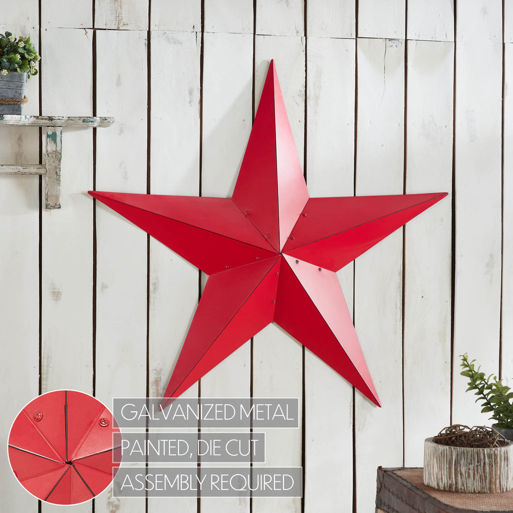 XL Red 36" Metal Barn Star