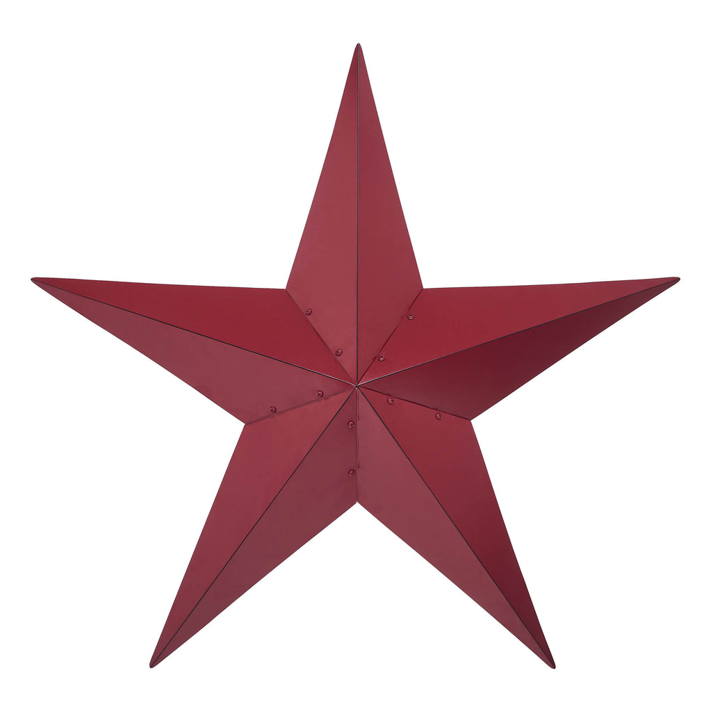 XL Burgundy 36" Metal Barn Star