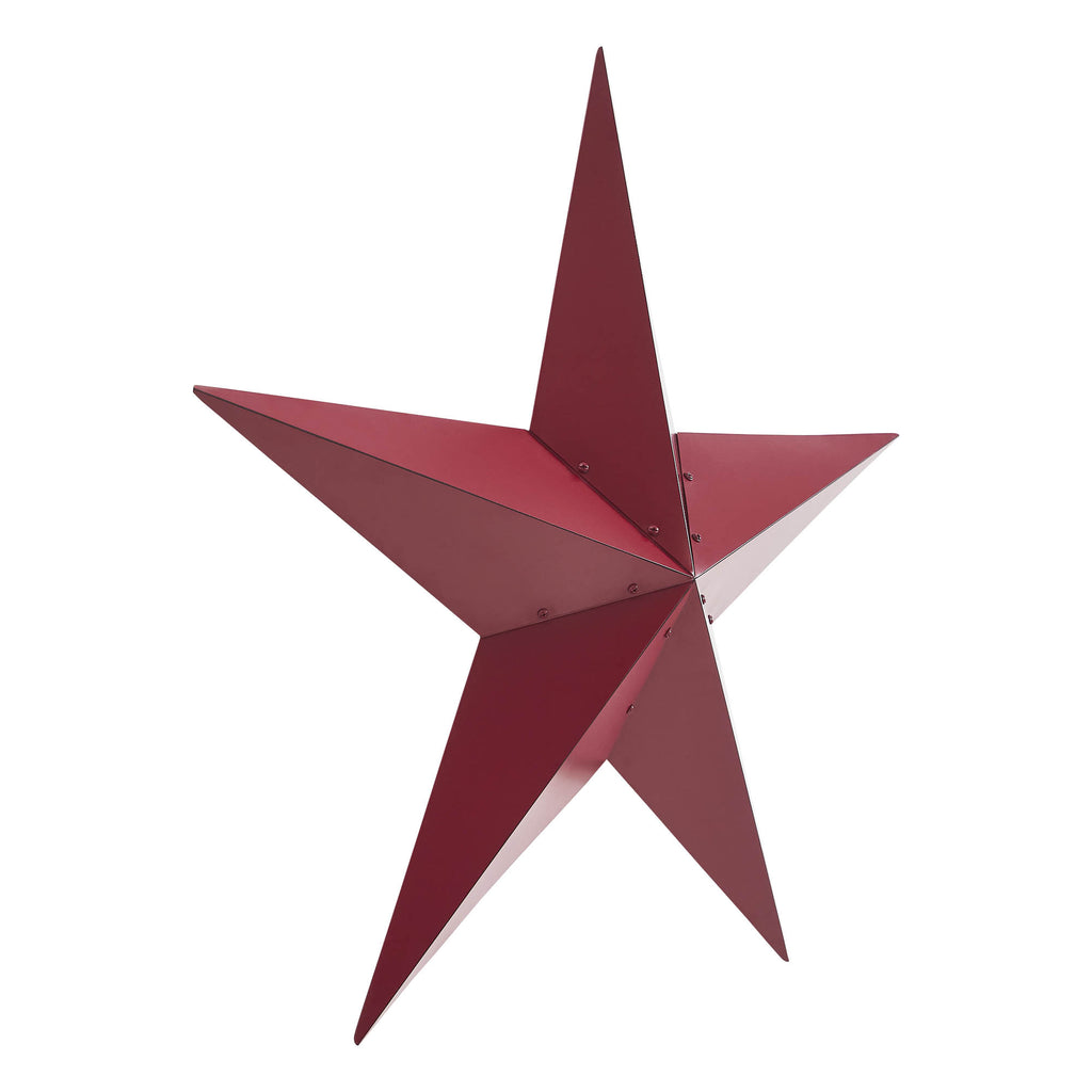 XL Burgundy 36" Metal Barn Star