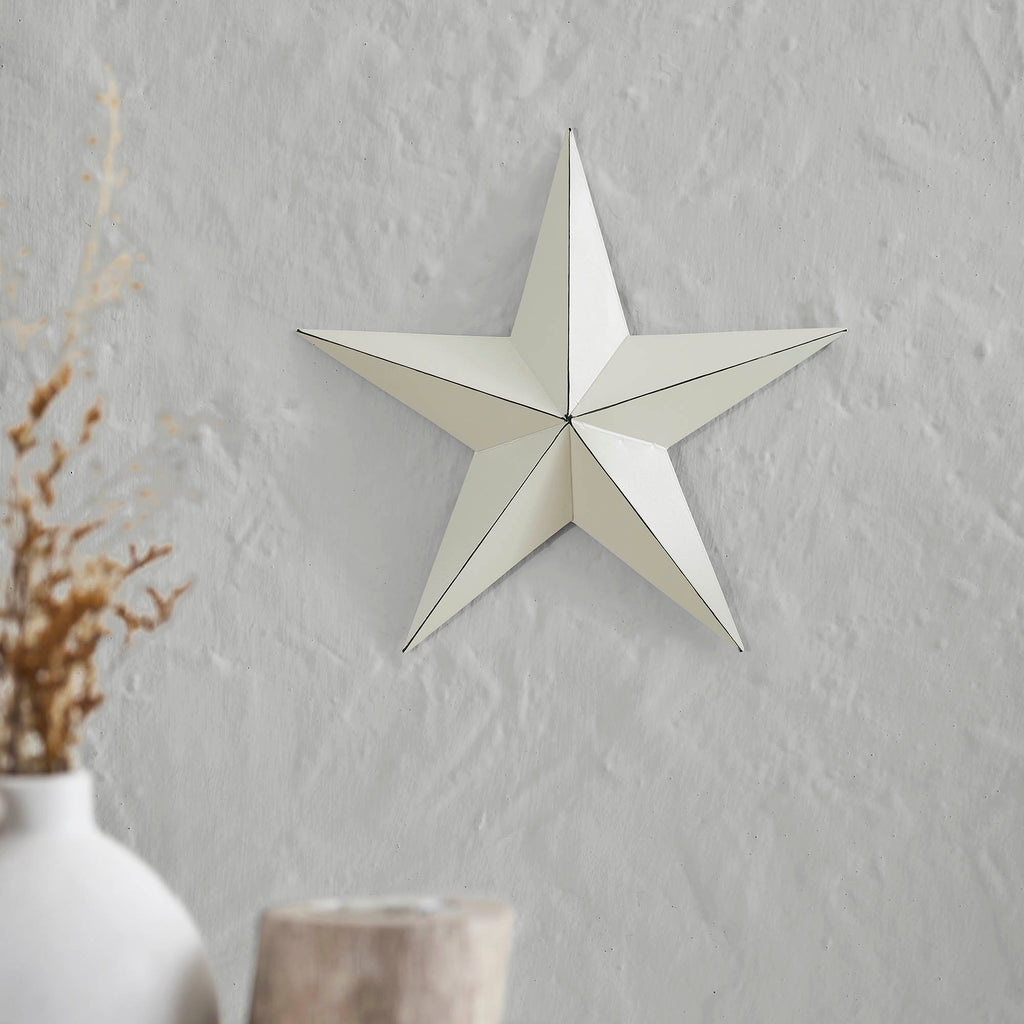 Cream Faceted 12" Barn Star