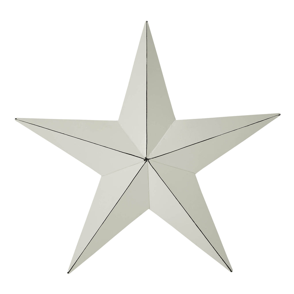 Cream Faceted 12" Barn Star