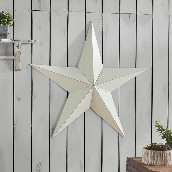 XL Cream 36" Metal Barn Star