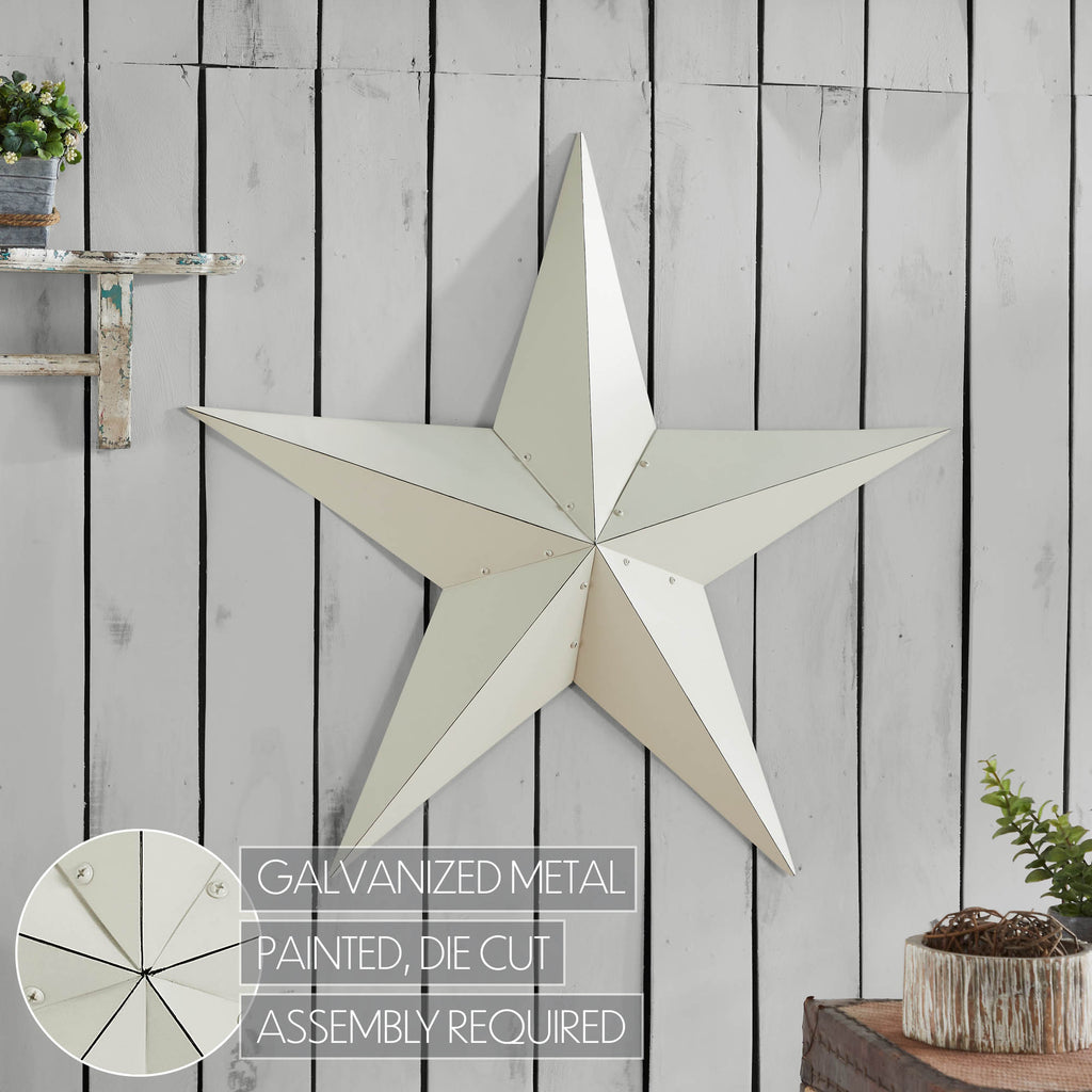 XL Cream 36" Metal Barn Star