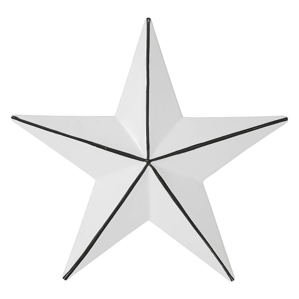 White Faceted 4" Barn Star