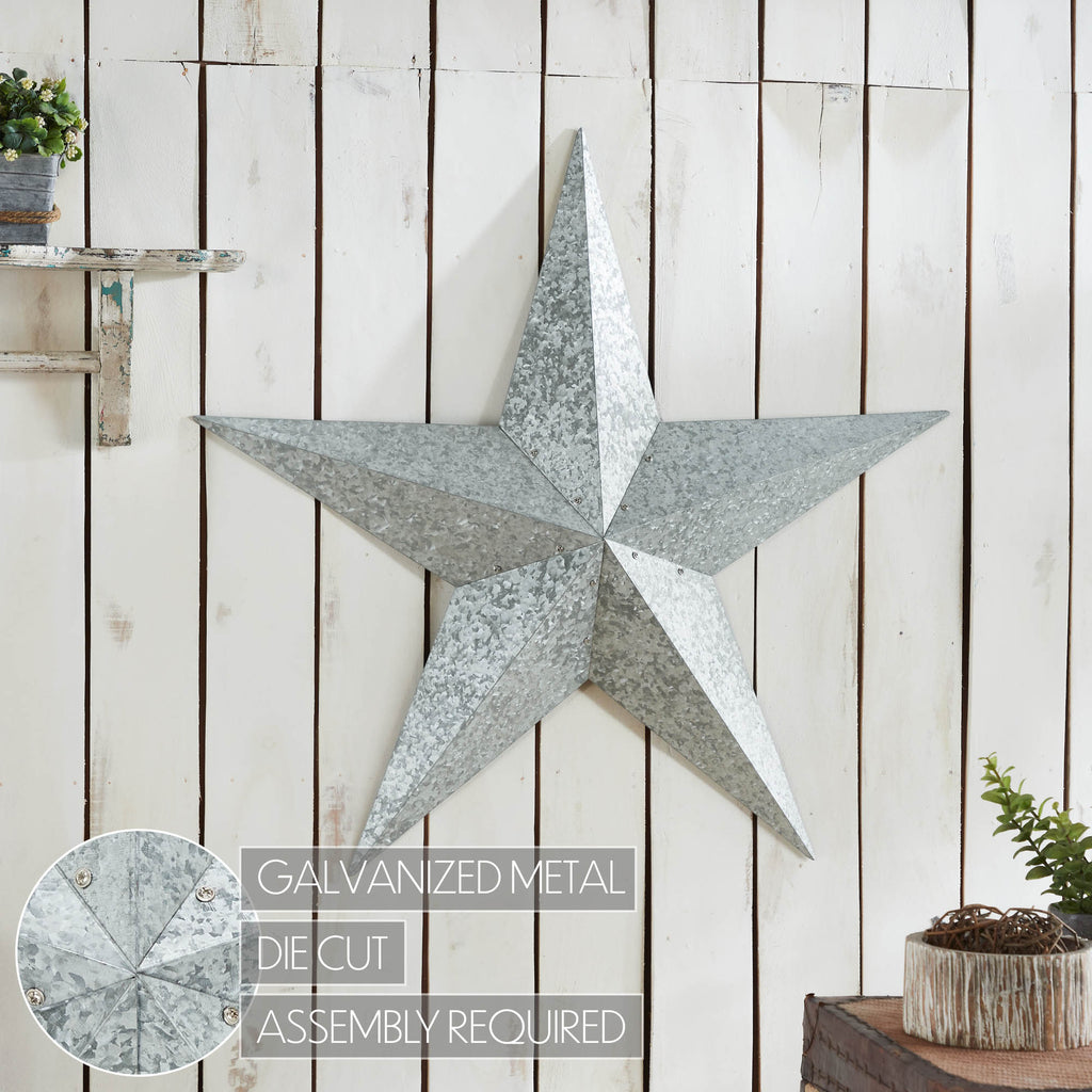 XL Galvanised Metal 36" Barn Star