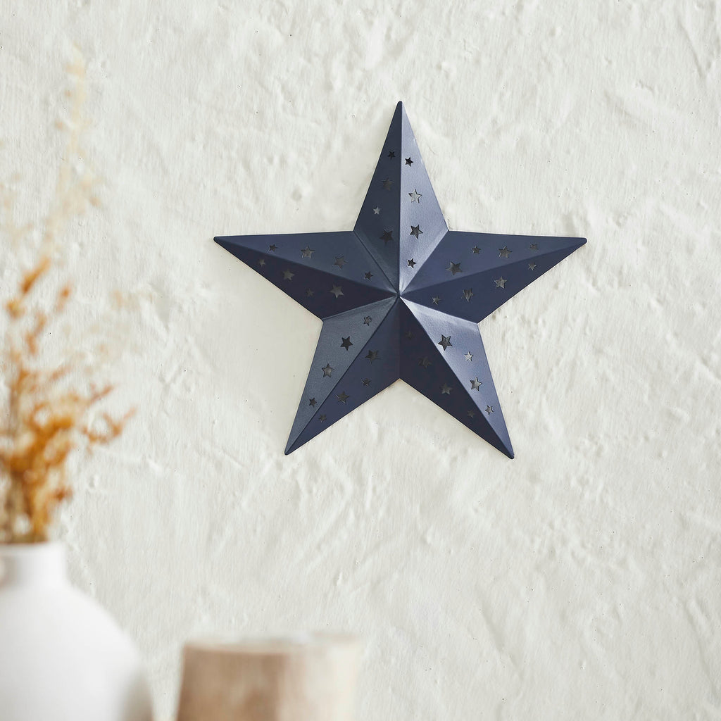 Navy 12" Punched Metal Barn Star